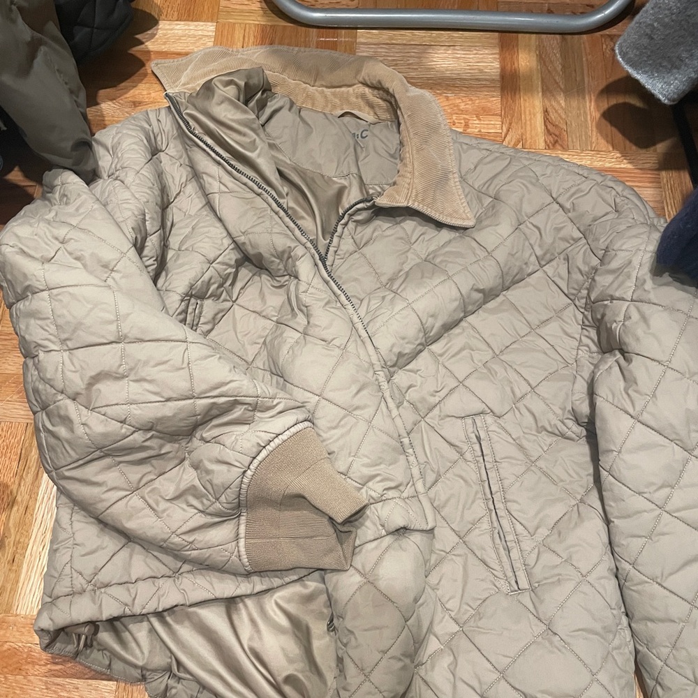 Tan puffer with corduroy Jacket